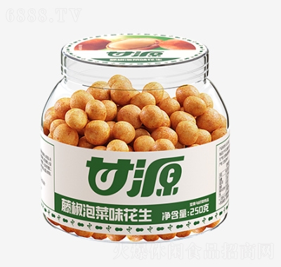 甘源藤椒泡菜味花生250g堅果仁干果類零食小吃