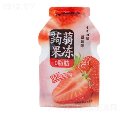 好來屋草莓味蒟蒻果凍網紅零食