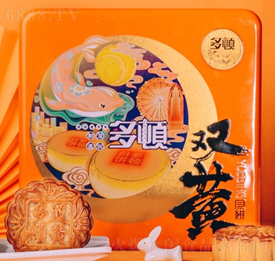 多頓雙黃白蓮蓉月餅中秋