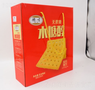 豫吉無蔗糖木糖醇蘇打餅干禮盒休閑零食