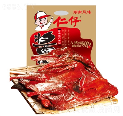 仁仔休閑食品招商湖南特產麻辣鴨肉類318克御湘醬板鴨零食