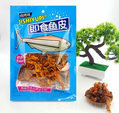 伊達(dá)85g即食魚皮（燒烤味）休閑追劇零食