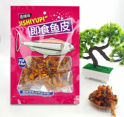 伊達(dá)85g即食魚皮（香辣味）休閑追劇零食