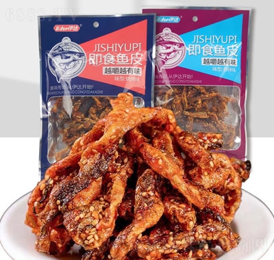 伊達(dá)即食魚皮香辣脆大袋網(wǎng)紅小零食香酥蜜汁甜辣鱈魚皮休閑辦公