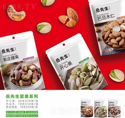 岳先生干果系列零食休閑食品招商