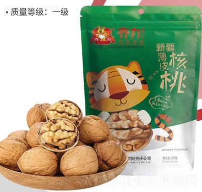 齊力堅果干果薄皮核桃休閑食品零食500克