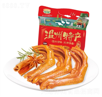 爽康溫州鴨掌408g鴨爪特產(chǎn)零食醬香休閑食品招商