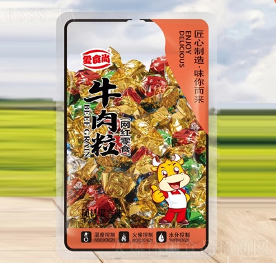 愛食尚牛肉粒休閑食品零食混合味250克
