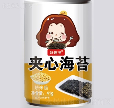好趣味夾心海苔炒米休閑追劇零食