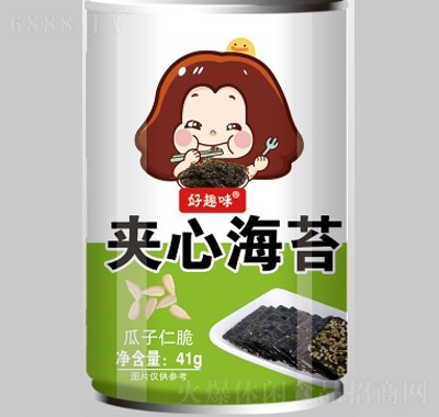 好趣味夾心海苔瓜子脆41g休閑追劇零食