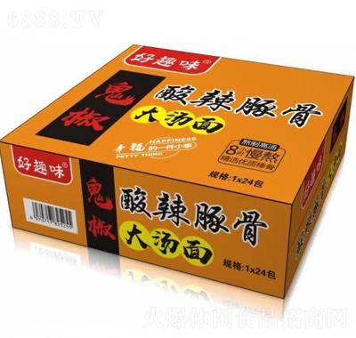 好趣味大湯面酸辣豚骨味方便速食休閑食品