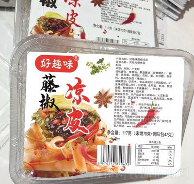 好趣味藤椒涼皮117g方便速食休閑食品