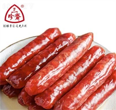 三珍齋廣式臘腸180g廣味豬肉腸真空包裝鹵味熟食
