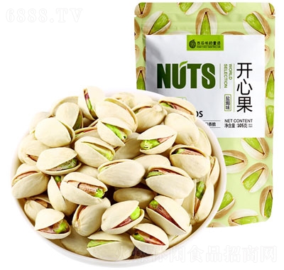 西瓜味的童話開心果105g袋裝休閑零食