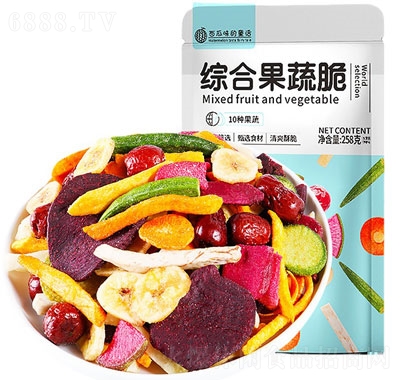 西瓜味的童話什錦果蔬脆蔬菜干水果干混合裝休閑零食
