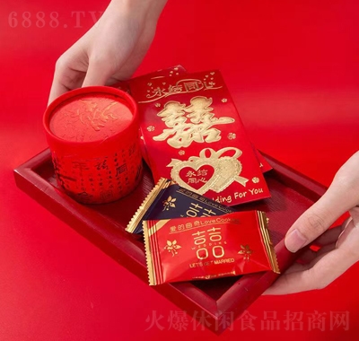 如意餅干曲奇餅干紅色休