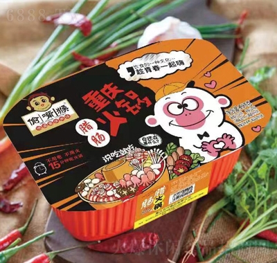 偷嘴猴方便食品懶人代餐網紅速食自熱火鍋重慶臘腸火鍋