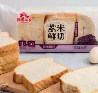穎河人家紫米鮮切面包早餐包休閑食品辦公室糕點下午茶