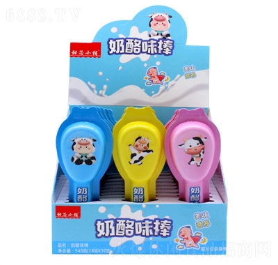巧興老酸奶風(fēng)味軟糖奶味棒棒糖小孩糖果休閑零食甜心奶酪