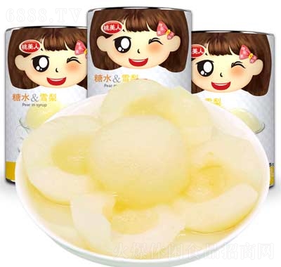桃美人糖水雪梨罐頭425X12罐整箱休閑食品
