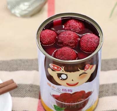 桃美人糖水楊梅罐頭425X12罐休閑食品