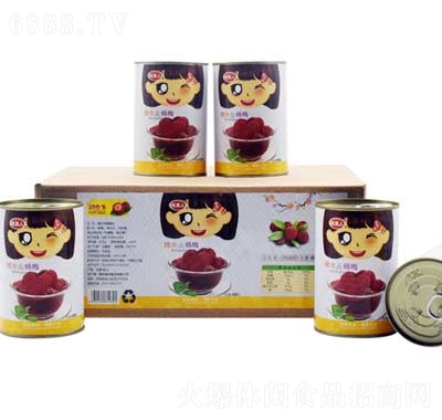 桃美人糖水楊梅罐頭425X12罐整箱休閑食品