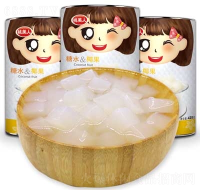 桃美人糖水椰果罐頭425X12罐整箱休閑食品