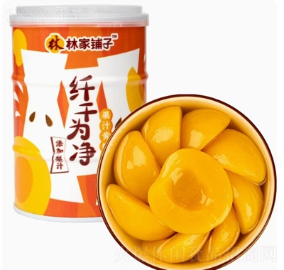 林家鋪子膳食纖維纖干為凈6罐黃桃罐頭水果罐頭