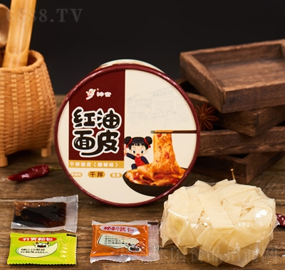 神宮紅油面皮涼皮面皮拌面懶人速食食品