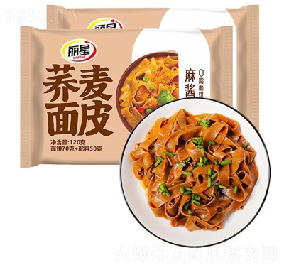 麗星蕎麥面皮紅油拌面袋裝涼皮方便速食免煮蕎麥麻醬面皮