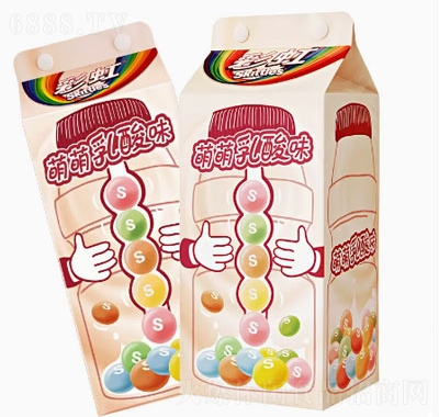 彩虹糖萌萌乳酸味禮盒組合裝酸奶味兒童網紅零食