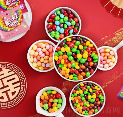 箭牌彩虹糖瑞士糖零食獨立包裝婚糖批發送禮網紅休閑小零食