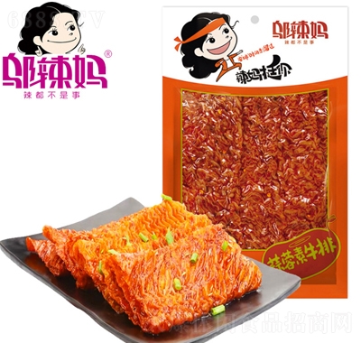 鄔辣媽100g碳燒素牛排蒜蓉素牛排麻辣零食小吃蒜蓉味