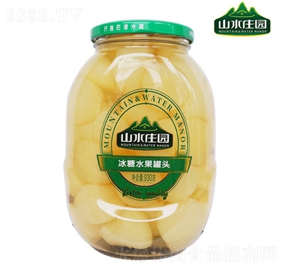 山水莊園冰糖白桃水果罐頭930