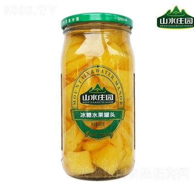 山水莊園冰糖桃水果罐頭900