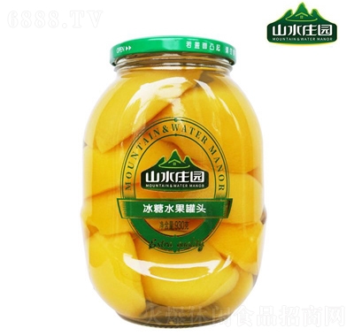 山水莊園冰糖桃水果罐頭930克