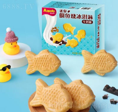 阿波羅雪糕迷你鯛魚燒冰淇淋盒裝網紅冰激凌休閑食品