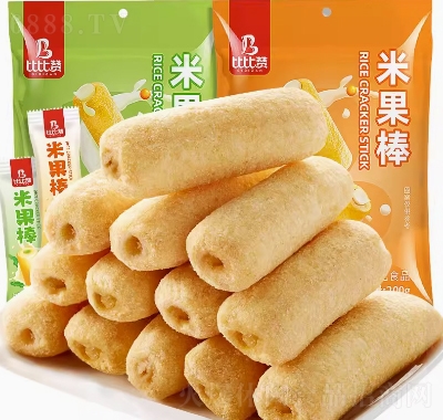 比比贊米果卷能量棒海苔糙米餅干夾心解饞零食小吃