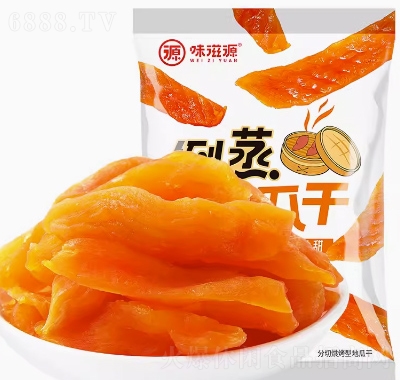 味滋源倒蒸地瓜干500g原味農家蒸薯紅薯干番薯干休閑零食品