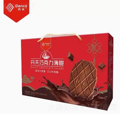 丹夫禮盒巧克力華夫餅干瓦夫薄脆可可酥餅干糕點