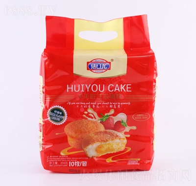 惠優蛋黃派草莓味袋裝休閑食品
