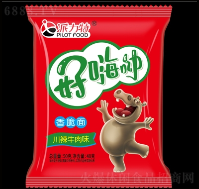 派力特好嗨呦川辣牛肉味干脆面休閑零食