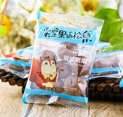 采堅果的松鼠堅果休閑食品干果炒貨年貨夏威夷果