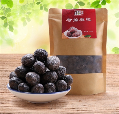 佳梅拷扁橄欖九制橄欖黑橄欖果脯休閑零食250g