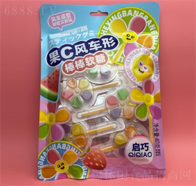 啟巧果C風車形棒棒軟糖40g