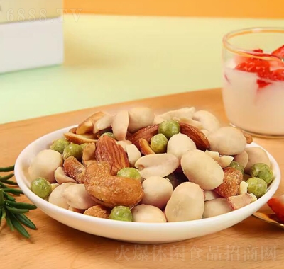 甘源繽紛綜合果仁袋裝堅(jiān)果仁核桃扁桃仁休閑零食小吃