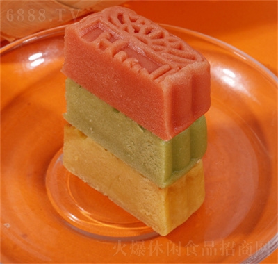 美琪點冰沙綠豆糕板栗紅豆雙色水晶糕傳統(tǒng)糕點食品招商