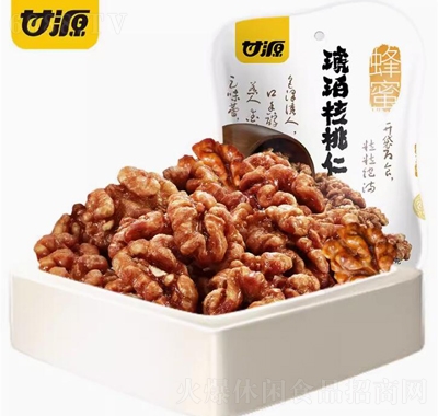 甘源蜂蜜味琥珀核桃仁小包裝堅(jiān)果去殼補(bǔ)充熟制堅(jiān)果即食零食75g