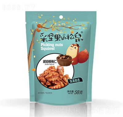 咪樂奇琥珀核桃仁堅(jiān)果干果炒貨休閑食品58g