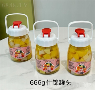 王員外水果罐頭666g什錦罐頭